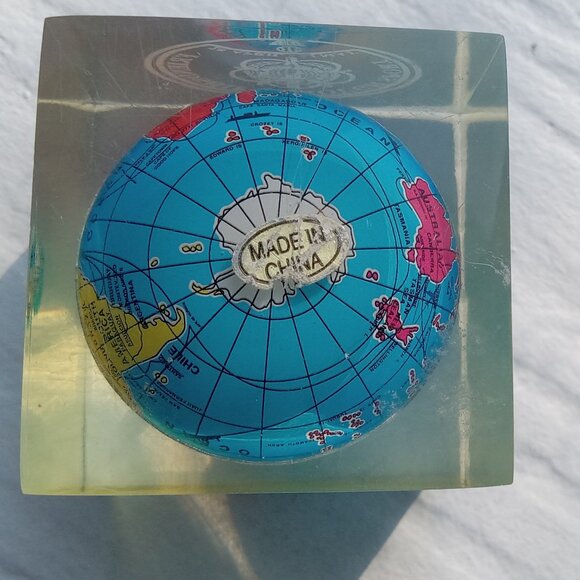 Globe Paperweight Friendship Through Sports - Picture 3 of 7